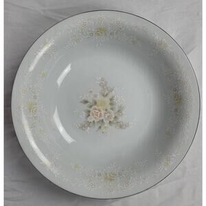 Crescent Fine China Jie Pai Bowl Painted Golden Flowers and Accents
